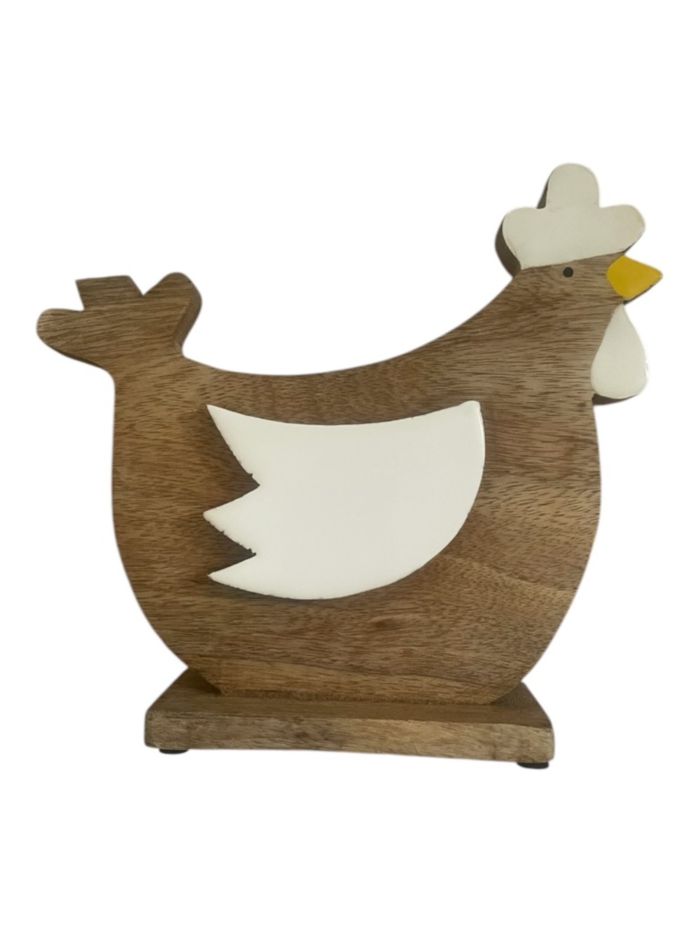 Vintage-Style Handcrafted Wooden Hen – Farmhouse Charm